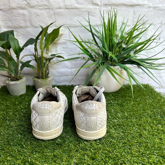 - P448 John White Leather Sneaker In Task White 35 - Picture 16 of 16